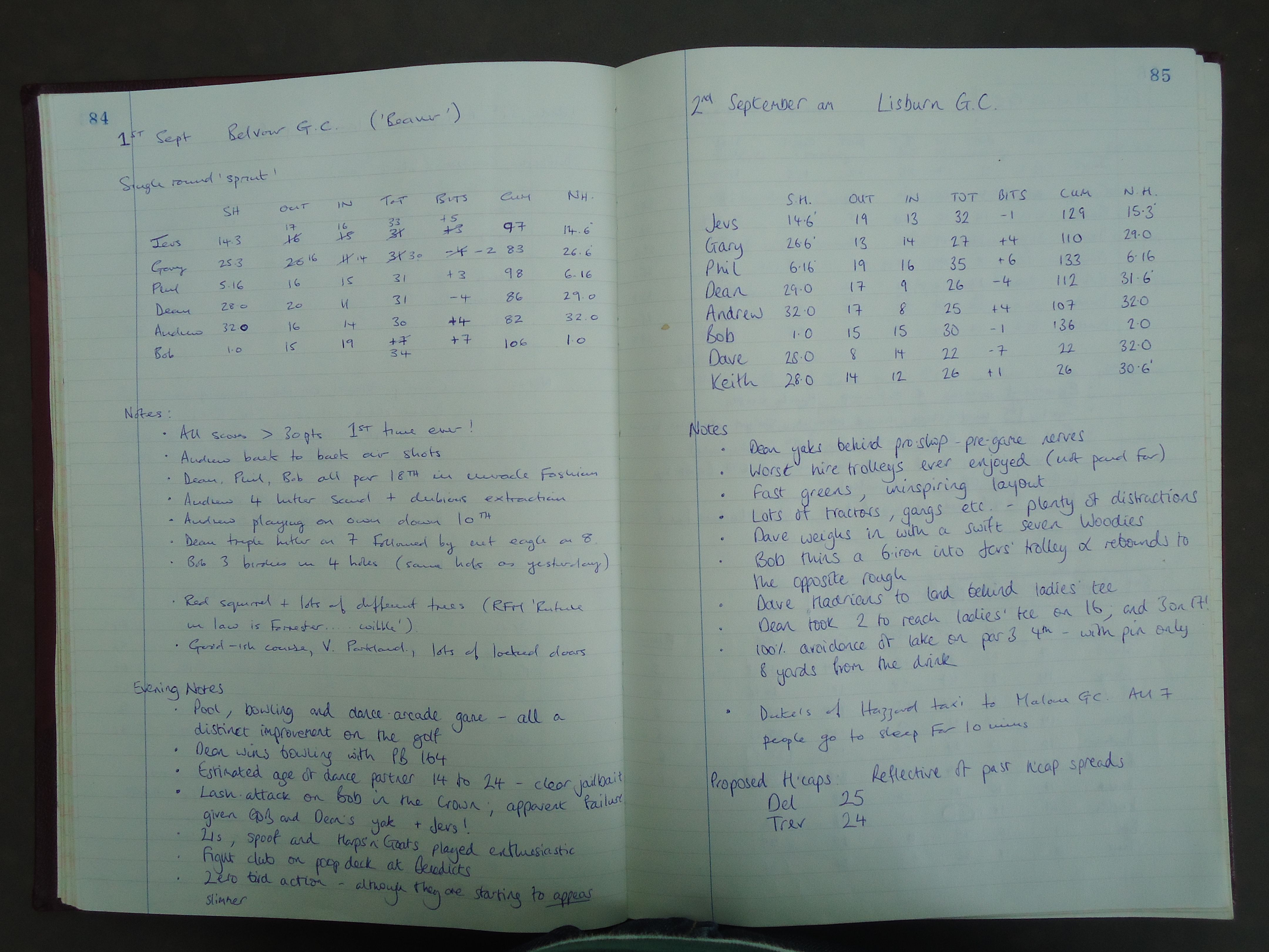 Round 3 (Belvoir Golf Club) and Round 4 (Lisburn Golf Club)