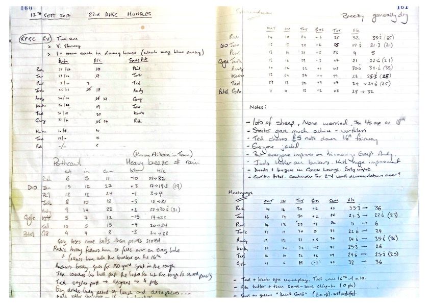 2017 Annual Tour start, Round 1 (Royal Porthcawl Golf Club), Round 2 (Southerndown Golf Club), and Round 3 (Machynys Peninsula)