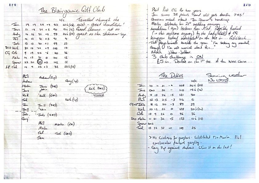 Round 3 (Blairgowrie Golf Club) and Round 4 (St Andrews Golf Club)